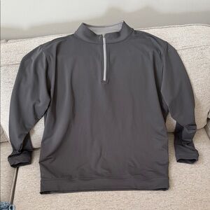 Peter Millar Silver Quarter-Zip Pullover